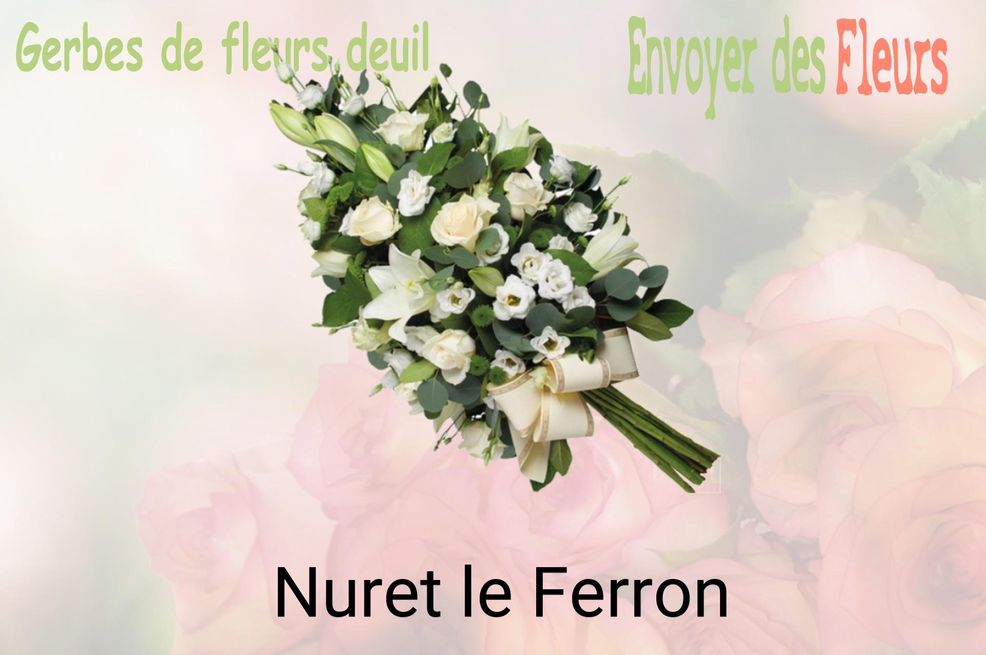 Gerbe de fleurs de deuil livrée à Nuret-le-Ferron